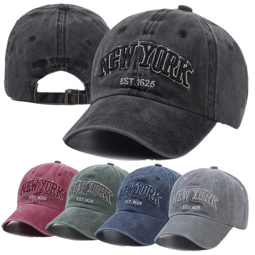 York Washed Cotton Cap Men Women Gorras Snapback Caps Baseball Sun Protection Casquette Dad Hat
