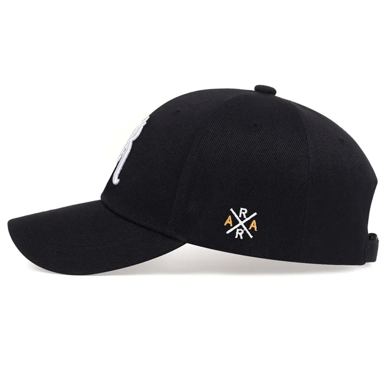 Letter Embroidery R Baseball Caps Women Men Autumn Winter Cotton Adjustable Snapback Hat Casual Hip