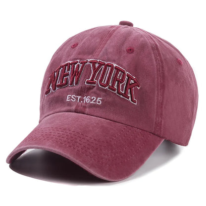 York Washed Cotton Cap Men Women Gorras Snapback Caps Baseball Sun Protection Casquette Dad Hat
