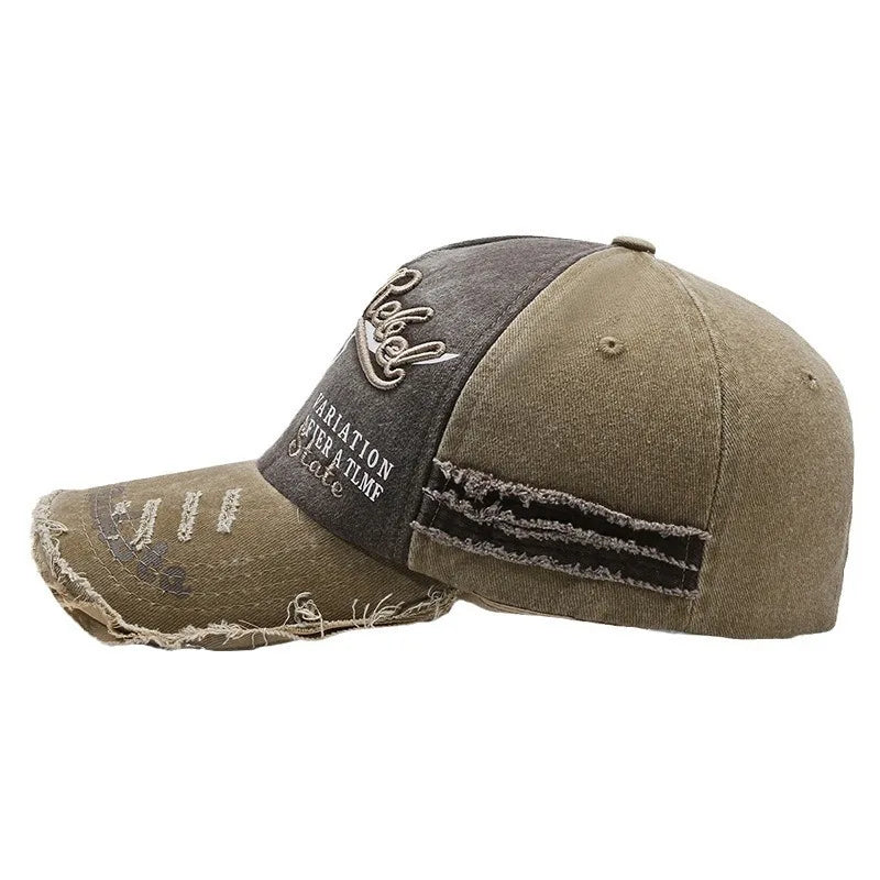 Cool Men Washed Cotton Baseball Cap Retro Four Seasons Male Outdoor Sport Hat Accessory