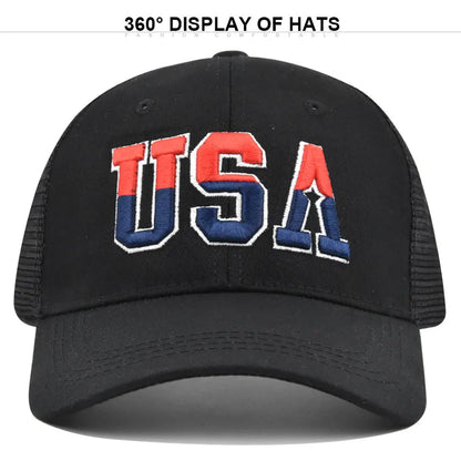 Summer Trendy American Mesh Baseball Cap Men Women Adjustable Retro Hip Hop Streetwear Sun