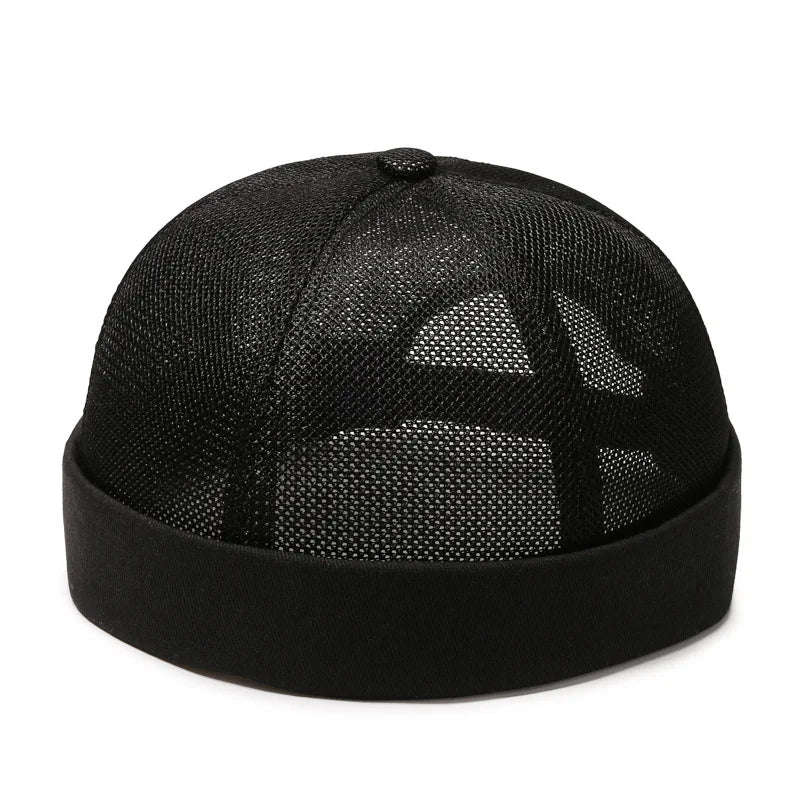 Quick Dry Brimless Hat Lightweight Daily Beanie Mesh Docker Cap Sailor Rolled Cuff Harbour Casual