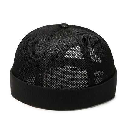 Quick Dry Brimless Hat Lightweight Daily Beanie Mesh Docker Cap Sailor Rolled Cuff Harbour Casual
