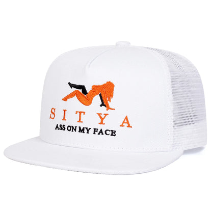 Unisex Sitya Letter Embroidery Hip-Hop Net Hats Spring Summer Outdoor Adjustable Casual Baseball