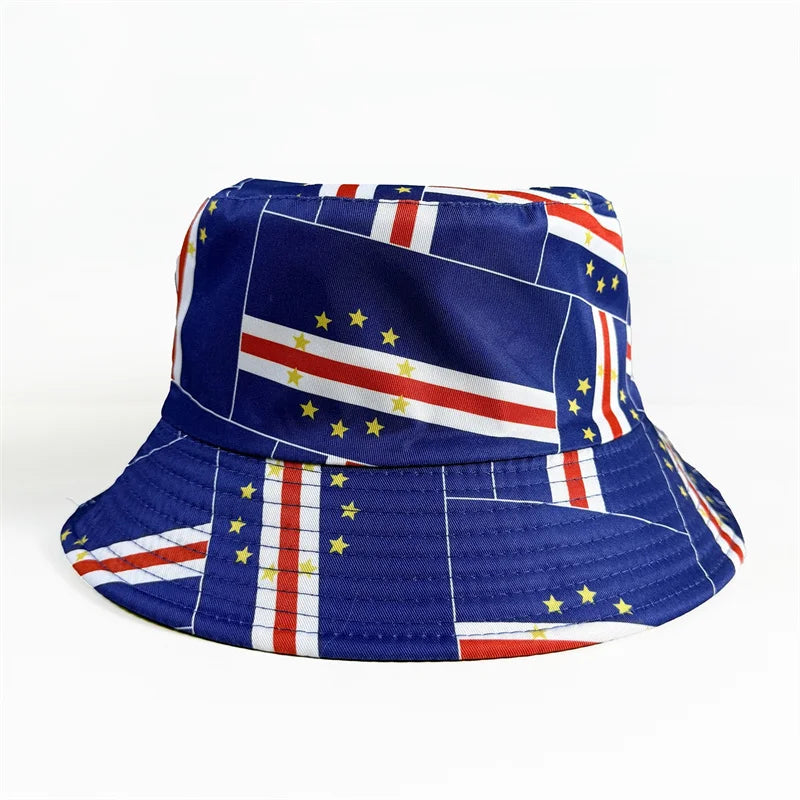 Countries National Flag Bucket Hat Men Women Football Fan Party Cup Reversible Sun Soccer Fans