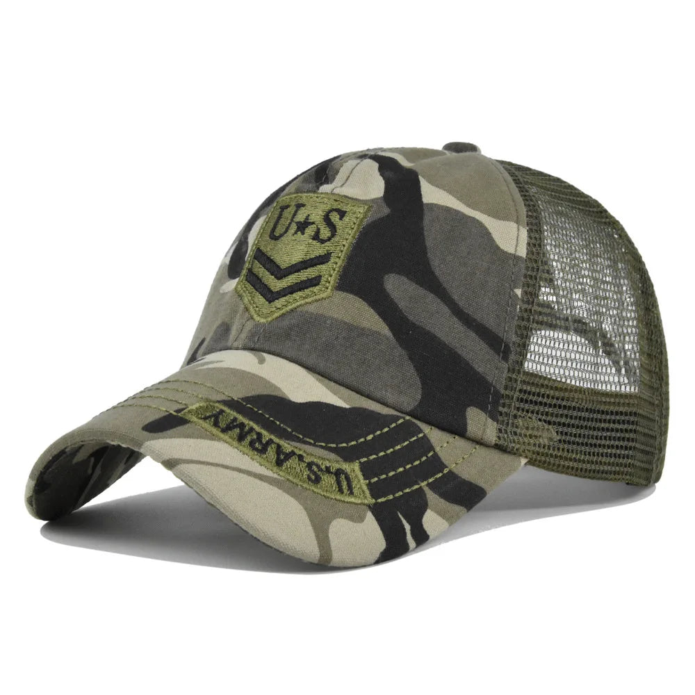 Summer Mesh Baseball Cap Men Adjustable Breathable Cotton Streetwear Outdoor Sports Sun Visor Hat