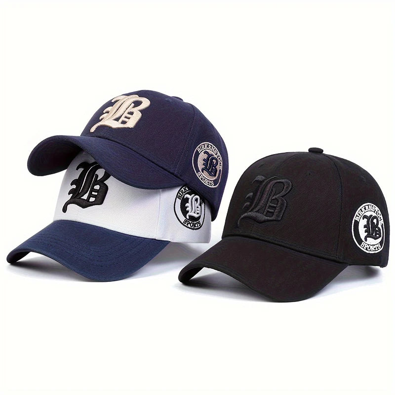Unisex Gothic Letter Flb Embroidery Baseball Caps Spring Autumn Outdoor Adjustable Casual Hats