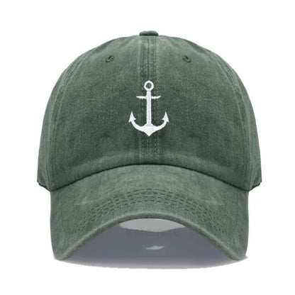 Anchor Embroidered Baseball Cap Women Men Adjustable Soft Washed Cotton Dad Hat Unisex Classic Golf