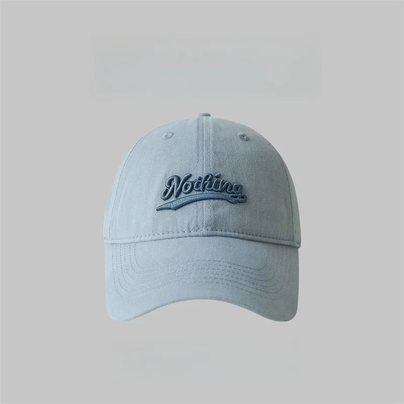 Letter Embroidery Baseball Hat Women Men Sunscreen Outdoor Sunshade Peaked Caps Solid Color Visors