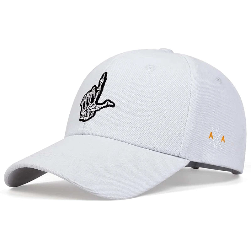 Unisex Skeleton Fingers Embroidery Baseball Caps Spring Autumn Outdoor Adjustable Casual Hats