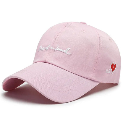 Love Embroidery Polyester Cotton Baseball Hat Women'S Spring, Summer And Autumn Student Casual Korean Version Caps Men'S Outdoor