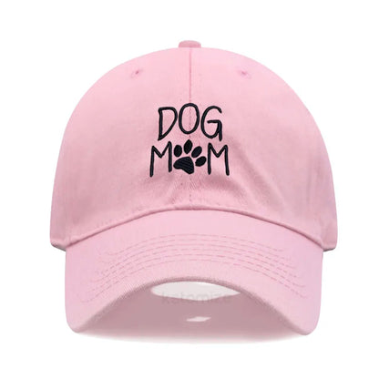 Dog Mom Embroidered Baseball Cap Women Men Adjustable Soft Cotton Dad Hat Unisex Classic Golf Caps