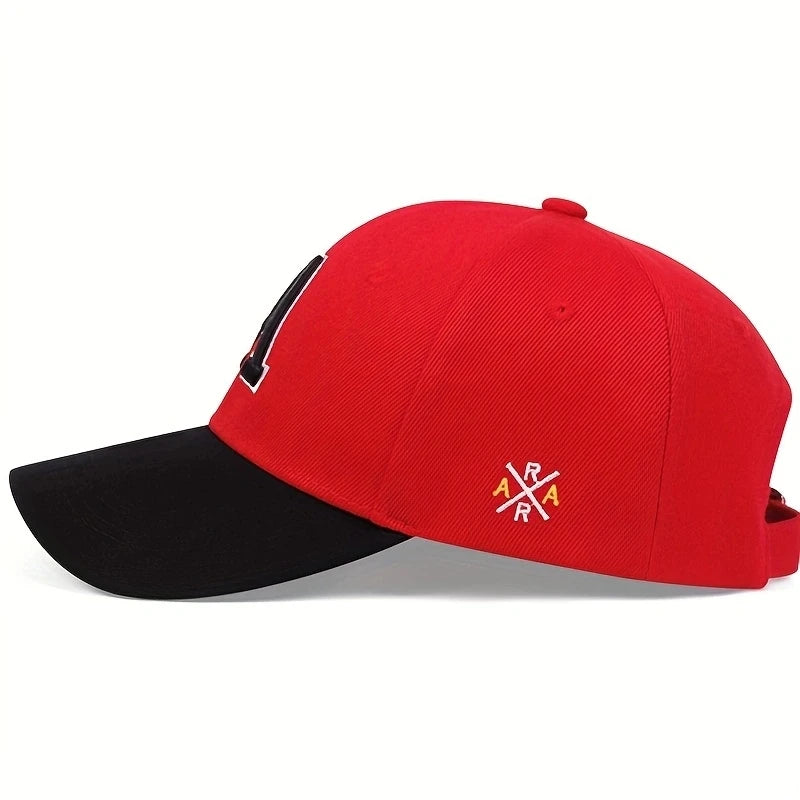 Unisex Letter Side Ar Embroidery Baseball Caps Spring Autumn Outdoor Adjustable Casual Hats