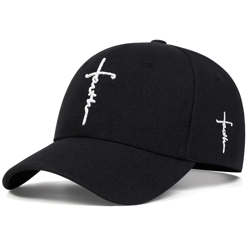 Faith Embroidery Baseball Cap Men Women Spring Summer Sun Hats Cotton Snapback Hat Unisex Hip Hop