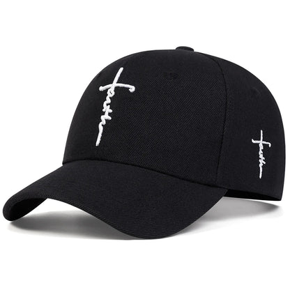 Faith Embroidery Baseball Cap Men Women Spring Summer Sun Hats Cotton Snapback Hat Unisex Hip Hop