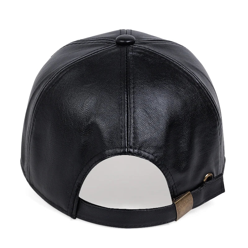 Autumn Winter Warm Leather Baseball Cap Hip Hop Snapback Hat Men Women Sports Casual Caps Dad Hats