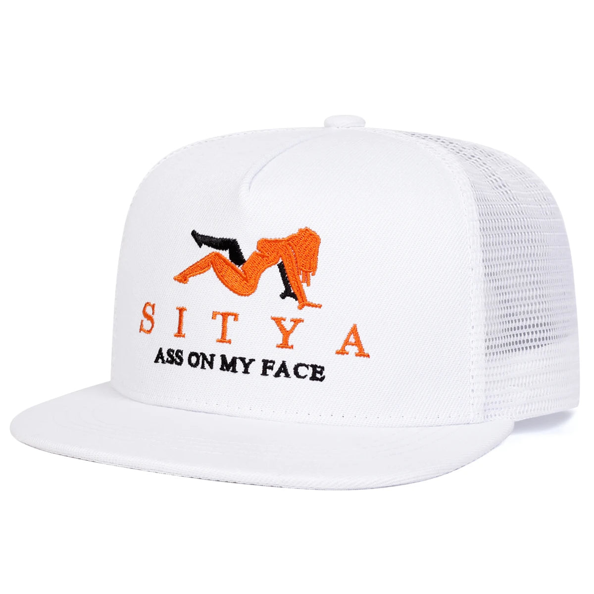 Unisex Sitya Letter Embroidery Hip-Hop Net Hats Spring Summer Outdoor Adjustable Casual Baseball