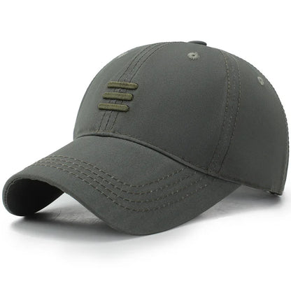 Three Horizontal Lines Embroidery Baseball Caps Spring and Autumn Outdoor Adjustable Casual Hats Sunscreen Hat