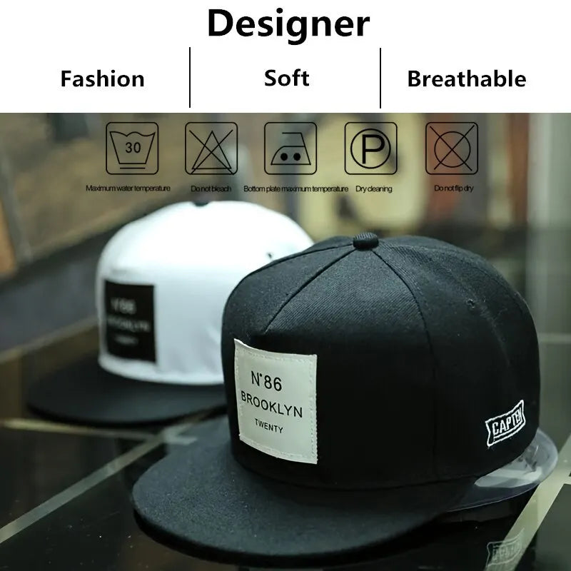 Unisex Brooklyn Print Label Embroidery Hip-Hop Hats Outdoor Adjustable Casual Baseball Caps