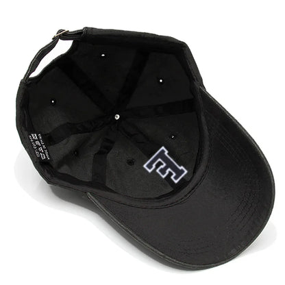 Initial Letter A-Z Embroider Baseball Cap Men Womne Washed Cotton Dad Hat Team Sport Visors Snapback