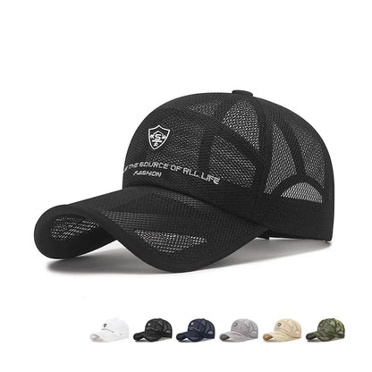 Summer Women Men Fishing Mesh Sun Hat Caps Female Male Black White Outdoor Sport Baseball Hats Cap