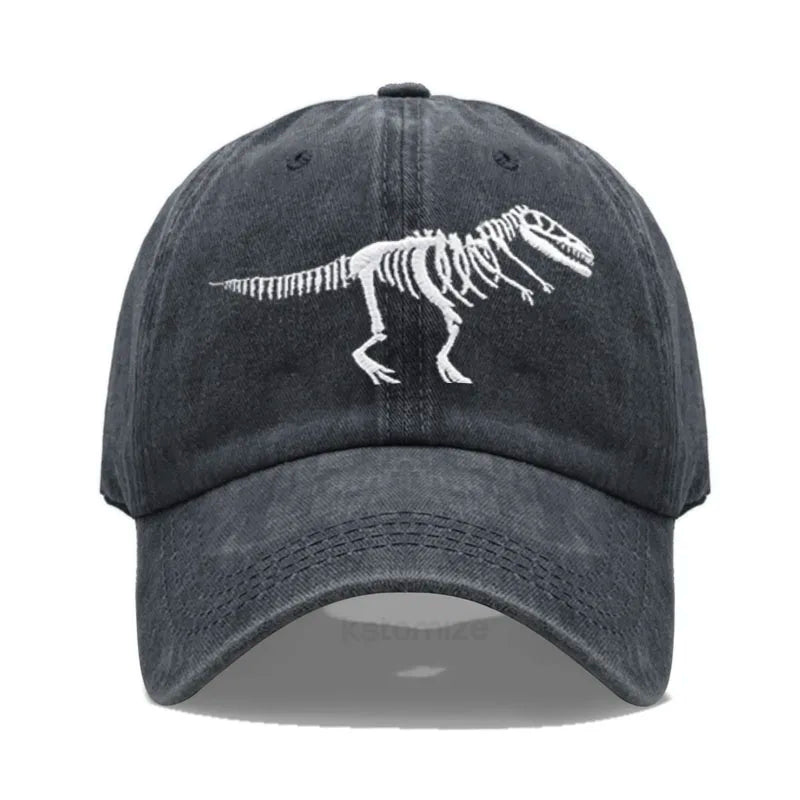 Cotton Baseball Cap Men Women Unisex Embroidery Dinosaur Tyrannosaurus Rex Dad Hat Protection