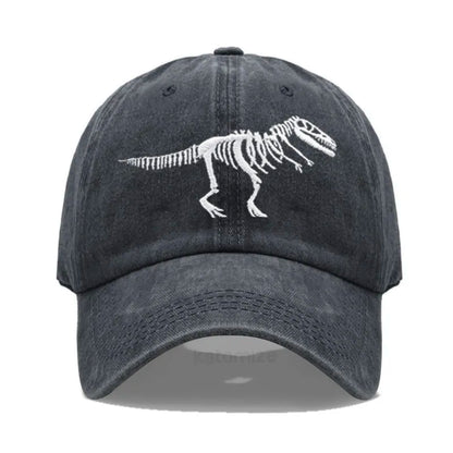 Cotton Baseball Cap Men Women Unisex Embroidery Dinosaur Tyrannosaurus Rex Dad Hat Protection
