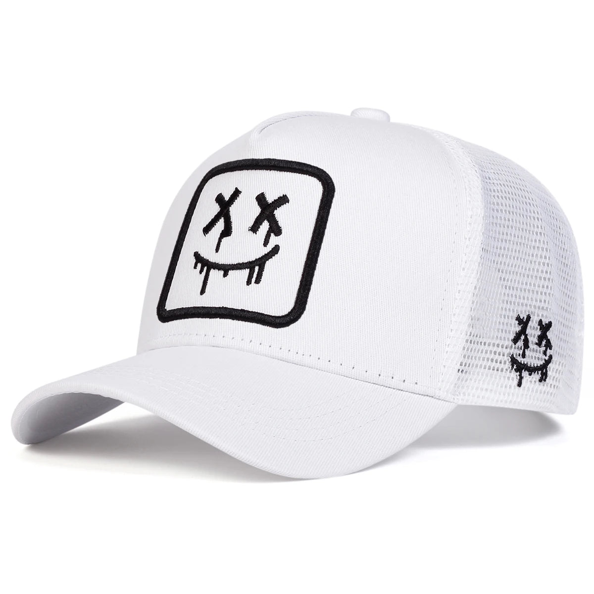 Unisex Xx Smiling Face Embroidery Baseball Net Caps Spring Summer Outdoor Adjustable Casual Hats
