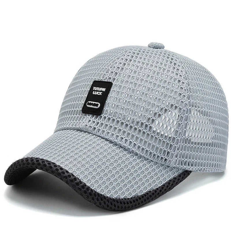 Men's Mesh Baseball Cap Breathable Summer Caps Dad Hat Outdoor Fishing Hats Bone Gorras Snapback Trucker Cap