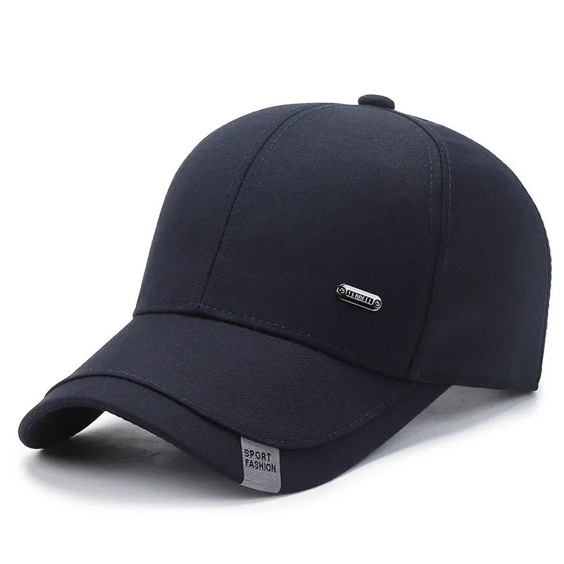 Men S Baseball Hat Hard Top Spring Autumn Big Head Circumference Cotton Cap Sun Protection Dad