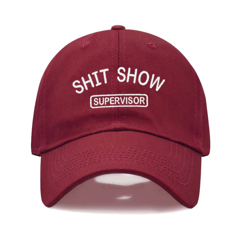 Men S Baseball Cap Women Sport Golf Caps Man Washed Cotton Shit Show Supervisor Embroidery Dad Hat