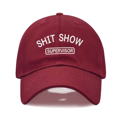 Men S Baseball Cap Women Sport Golf Caps Man Washed Cotton Shit Show Supervisor Embroidery Dad Hat