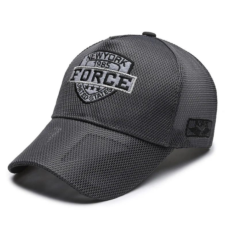 Breathable Mesh Baseball Cap, Unisex Sports Hat for Camping, Hiking, Picnic, Sun Protection,  Buckle Closure