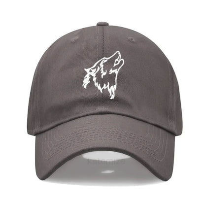 Women S Baseball Cap Men Washed Cotton Wolf Howl Embroidery Dad Hat Sport Golf Caps Man Sun Hats