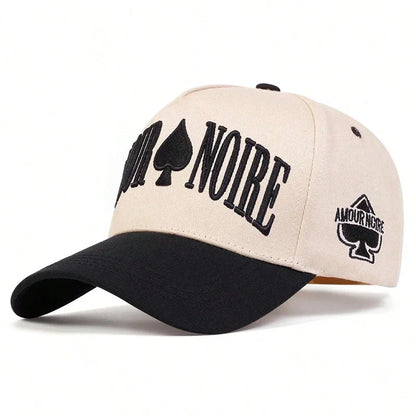 Unisex Amour Noire Spades Embroidery Baseball Caps Spring Autumn Outdoor Adjustable Casual Hats Dad