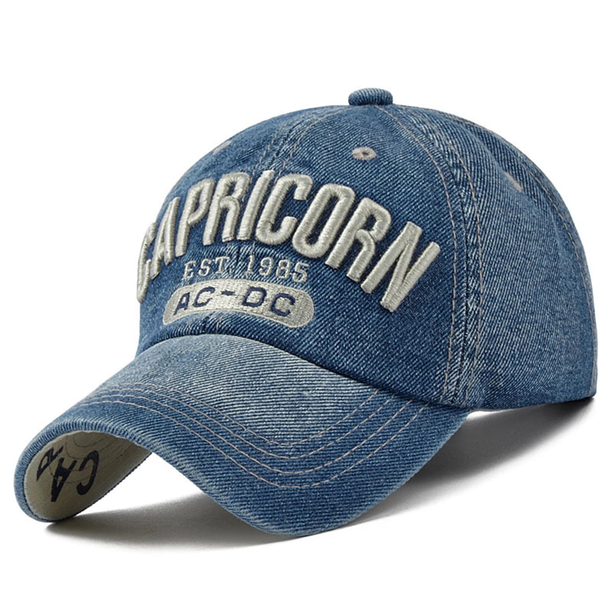 Unisex Capricorn Letter Embroidery Baseball Caps Spring Autumn Outdoor Sunscreen Hat Adjustable