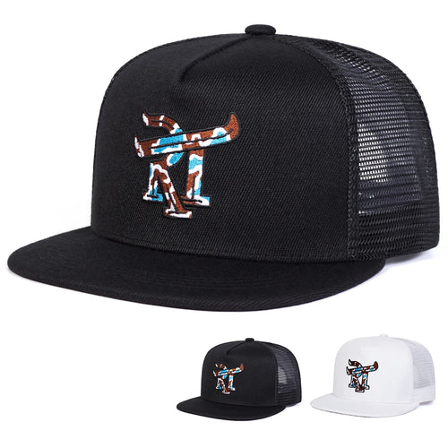 Unisex Rt Letter Embroidery Hip-Hop Net Hats Spring Summer Outdoor Adjustable Casual Baseball Caps