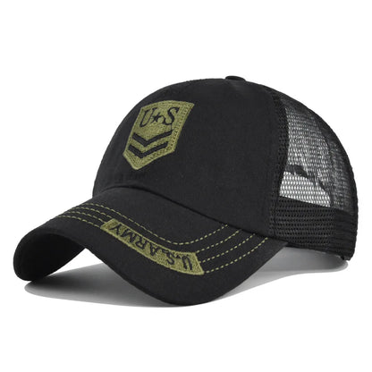 Summer Mesh Baseball Cap Men Adjustable Breathable Cotton Streetwear Outdoor Sports Sun Visor Hat