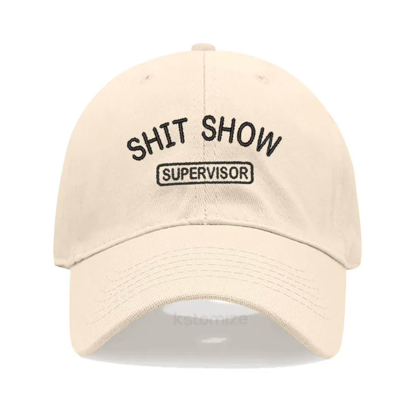 Men S Baseball Cap Women Sport Golf Caps Man Washed Cotton Shit Show Supervisor Embroidery Dad Hat