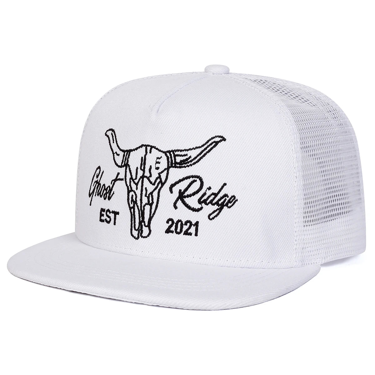 Unisex Ox Head Letter Embroidery Hip-Hop Net Hats Spring Summer Outdoor Adjustable Casual Baseball