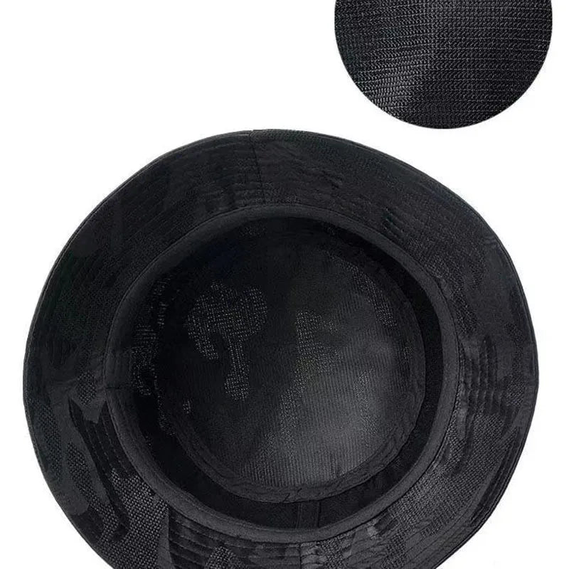 Breathable Camouflage Fisherman Hat Shade Bucket Hats Men Women Outdoor Travel Leisure Cap Cotton