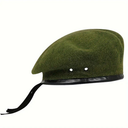 Unisex Solid Color Beret Men Women Painters Hats Autumn Winter Warm Berets Flat Caps