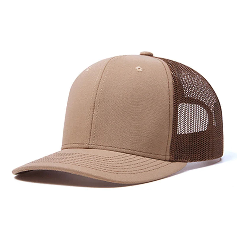 Summer Mesh Baseball Cap Men Women Slight Curved Snapback Trucker Hat Unisex Casual Outdoor