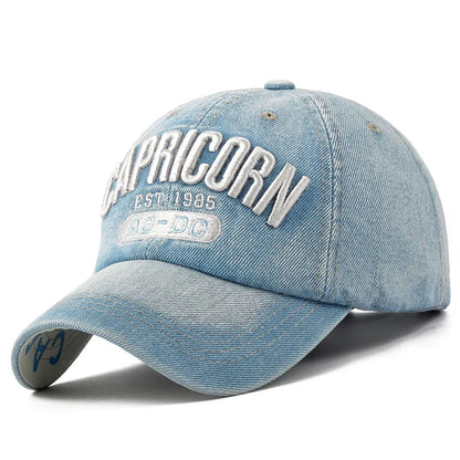Denim Baseball Cap Men Women Embroidery Letter Jeans Snapback Hat Casquette Summer Sports Hip Hop
