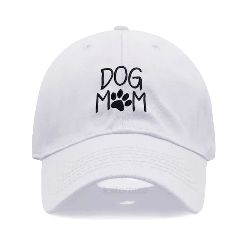 Dog Mom Embroidered Baseball Cap Women Men Adjustable Soft Cotton Dad Hat Unisex Classic Golf Caps