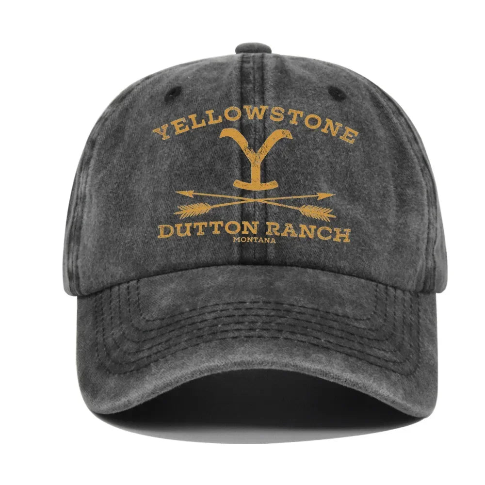 YELLOWSTONE Dutton Ranch Baseball Cap Snapback Sun Hat Spring Autumn Baseball Cap Sport Hip Hop Fitted Cap Hats for Men Women