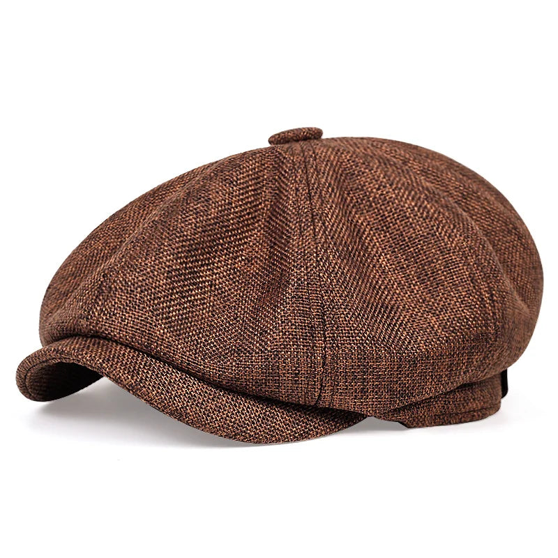 Men Casual Newsboy Hat Spring Autumn Retro Beret Hats Wild Unisex Octagonal Cap Street Caps Gorras