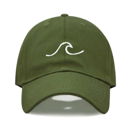 Men S Baseball Cap Women Washed Cotton Waves Embroidery Dad Hat Sport Golf Caps Man Sun Hats