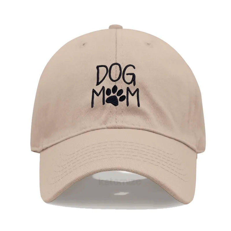 Dog Mom Embroidered Baseball Cap Women Men Adjustable Soft Cotton Dad Hat Unisex Classic Golf Caps