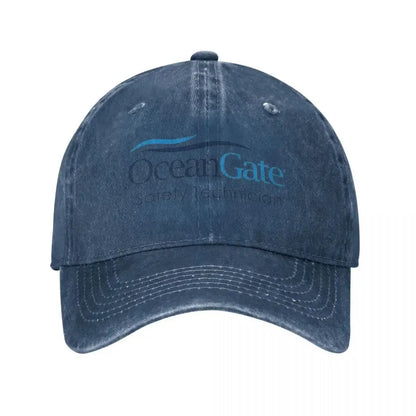 Vintage Oceangate Safety Technician Baseball Cap Unisex Style Distressed Washed Headwear Outdoor All